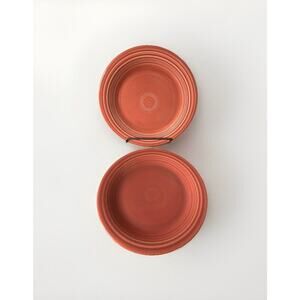 EUC (2) Fiesta 10 1/4” Rose Pink Dinner Plates FiestaWare Retired Vintage Plate